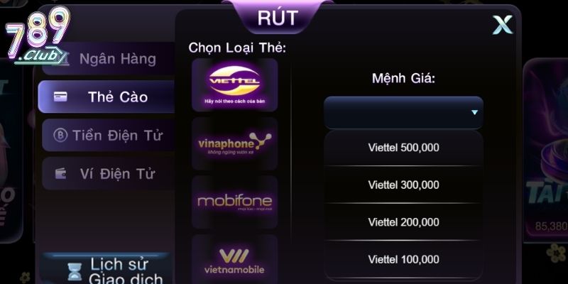 Rút Tiền 789Club Siêu Tốc, Quy Trình Chuẩn Xác Cho Newbie 3 Đổi thưởng thẻ cào tiện lợi